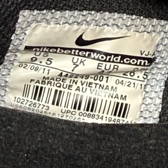 Nike Air Extreme Volleyball Sneakers Black Round Toe 442249-001 women’s  US 9.5 - Picture 6 of 6